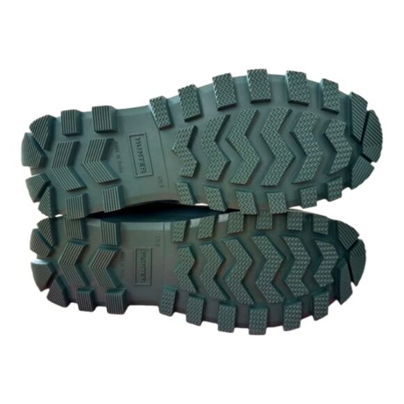 Hunter Women's City Explorer Short Rain Snow Boots Welllies US 9 Blk/Green NEW - Picture 5 of 11